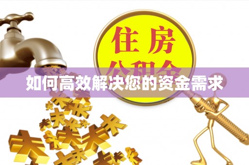 春日如何高效解决您的资金需求